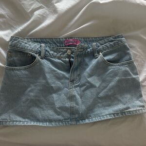 Edikted denim mini skirt